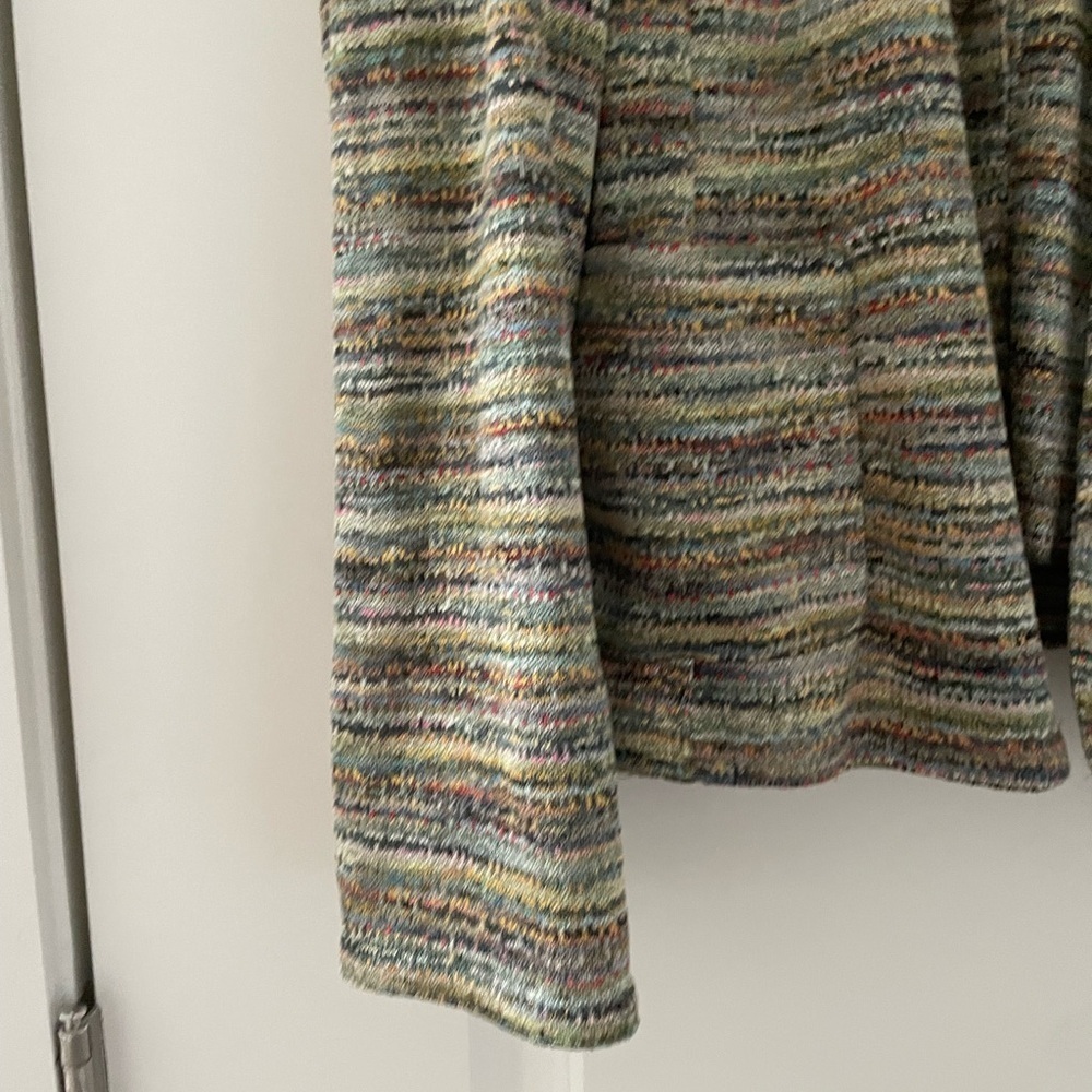 Linda Lundstrom Muticolored Rainbow Knit Jacket Sweater Set Lagenlook - Picture 9 of 9